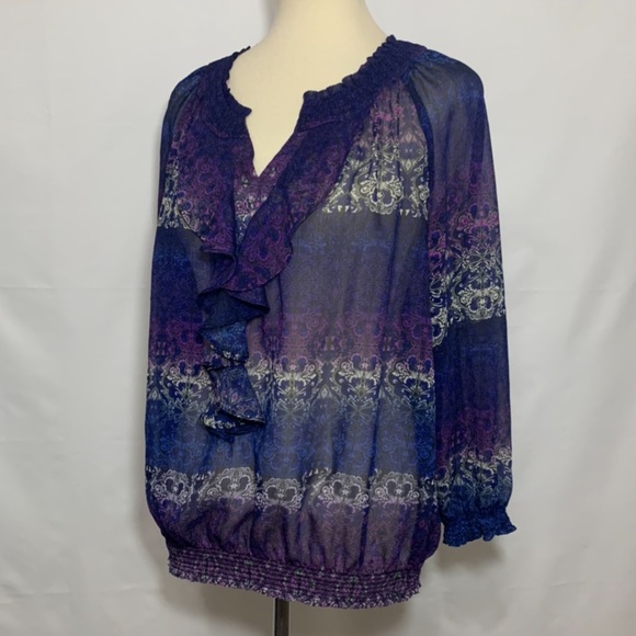 The Limited Semi-Sheer Ruffle Detail Blouse - Picture 5 of 12